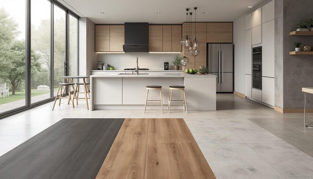 découvrez comment choisir le sol de cuisine idéal en comparant les avantages du carrelage, du vinyle et du béton pour un espace à la fois esthétique et pratique.